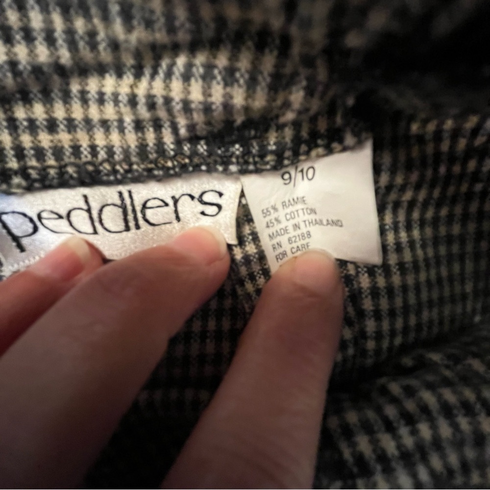 Vintage Peddlers HighWaisted Skirt Gray and White Houndstooth 9/10 - Picture 12 of 12